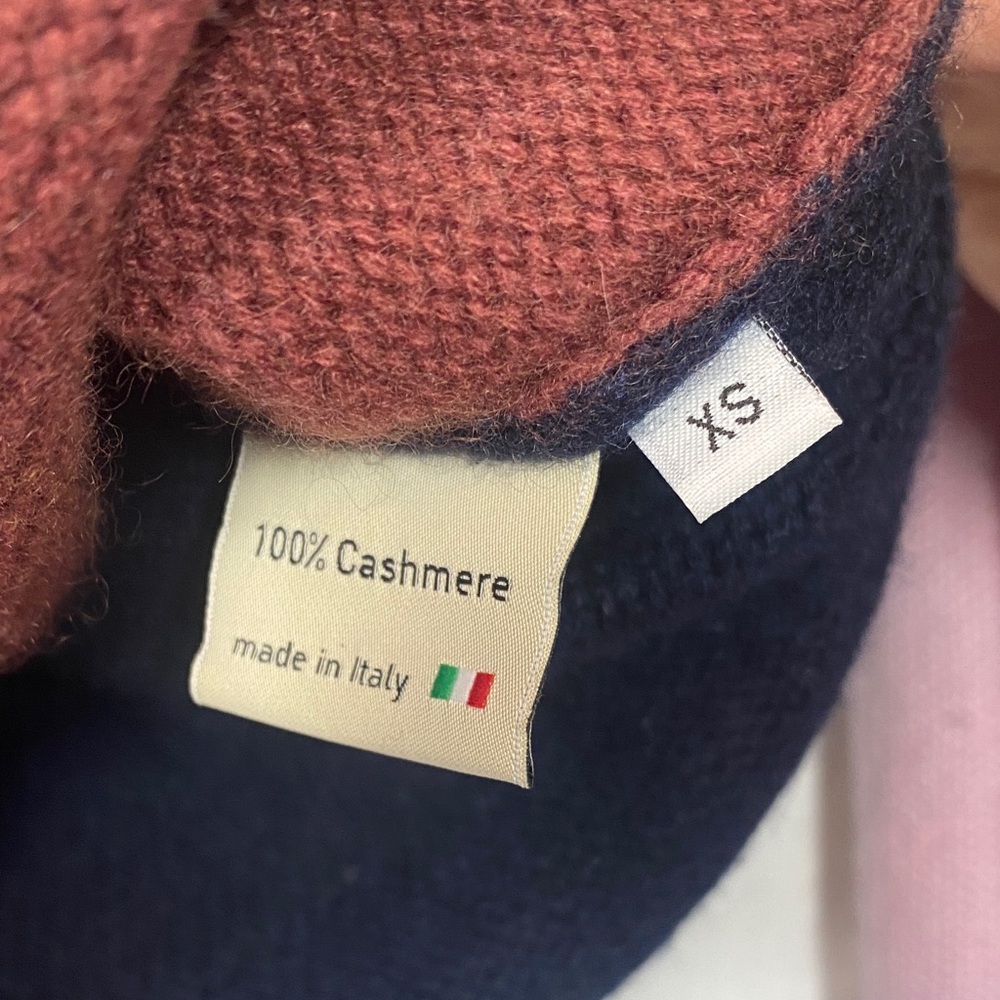 Ficus Folium Multi Color 100% Cashmere Women's Sweater - Picture 7 of 7